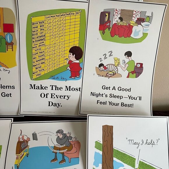Positive Attitude 1980’s Posters Inspirational Good Deeds set of 6!! - Picture 10 of 14